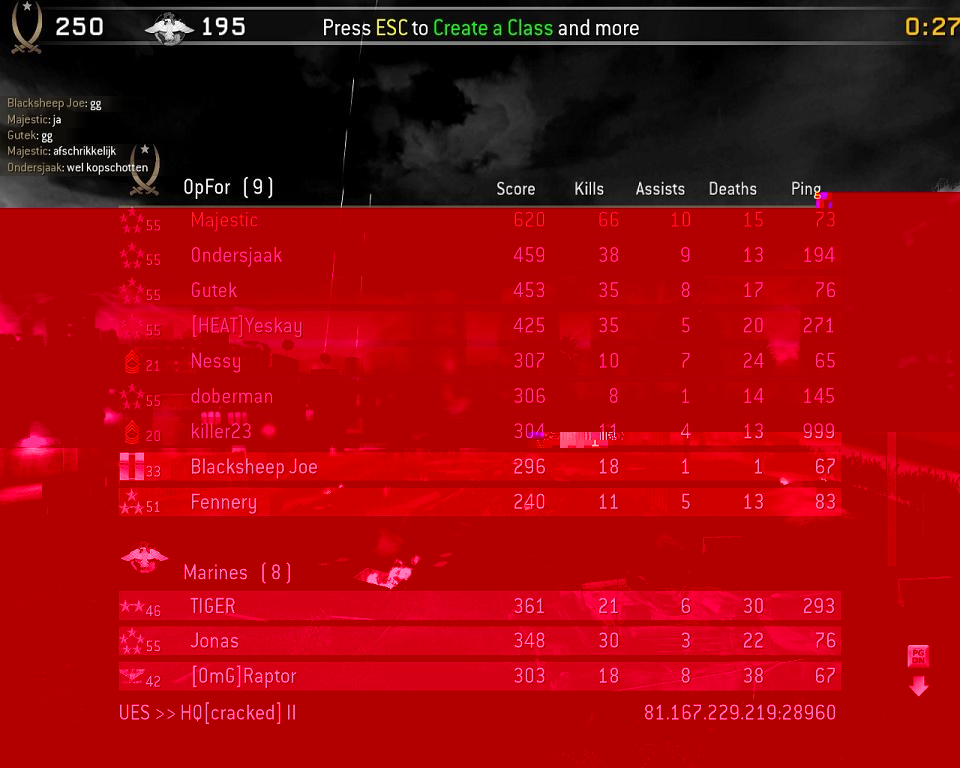 Using SMG, in headquarters game mode.