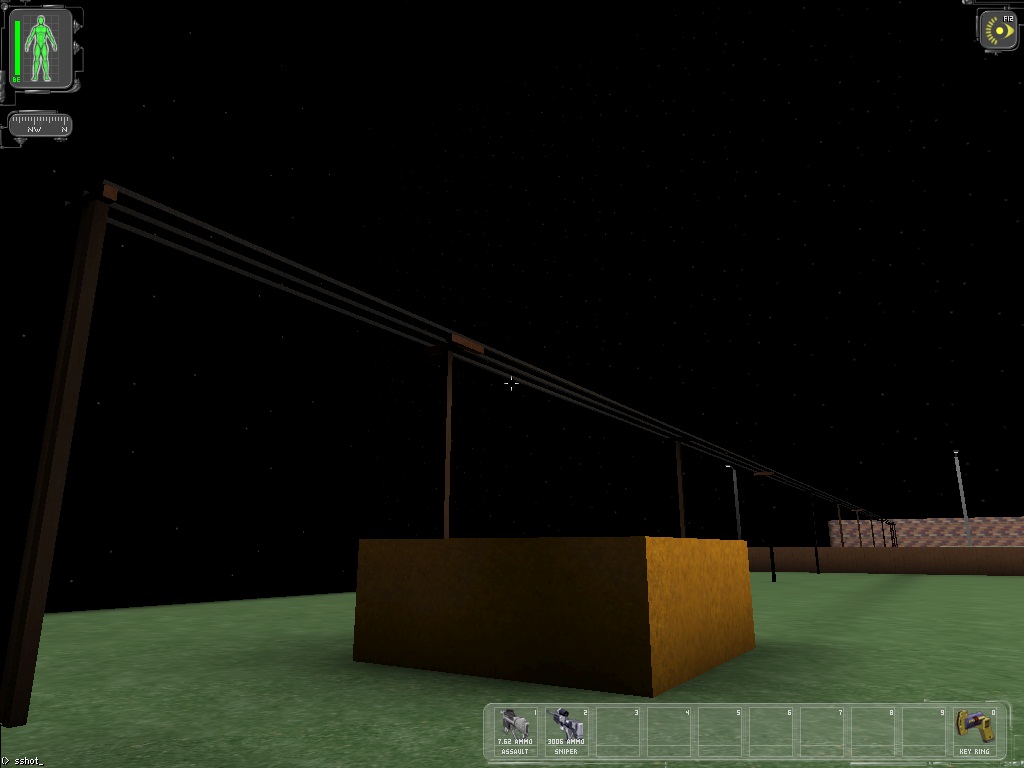 There will be four ways to cross the river (wooden bridge, motorway bridge, railway bridge, electric lines) - running over electric wires is one for the more adventurous.
